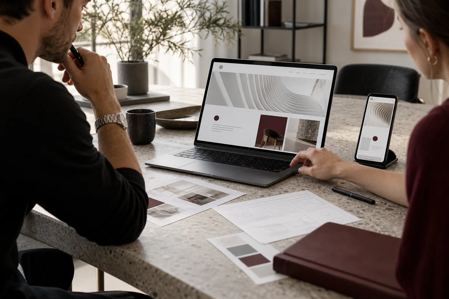 Gemeinsame Planung einer Website und digitalen Wachstumsstrategie